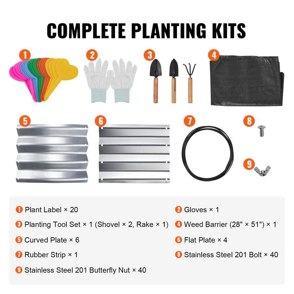 Galvanized Raised Garden Bed Kit 4 X 2 X 1 Ft. Metal Raised Garden Beds Outdoor For Vegetables, Gardening Planter Box 9 Galvanized Raised Garden Bed Kit 4 X 2 X 1 Ft. Metal Raised Garden Beds Outdoor For Vegetables, Gardening Planter Box - Image 7