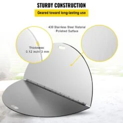 Fire Pit Lid Round 40 In. Foldable Fire Pit Ring Snuff Cover 430 Stainless Steel Fire Pit Spark Screen Cover -Vevor silver vevor fire pit covers and accessories gzzdsrshpgz40yc01v0 4f 1000