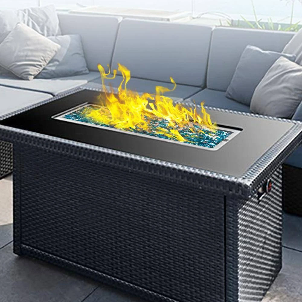 32.5 X 12.5 In. Stainless Steel Rectangular Fire Pit Pan And Burner 90 K BTU Built-in Fire Pit Pan With H-Burner 10 32.5 X 12.5 In. Stainless Steel Rectangular Fire Pit Pan And Burner 90 K BTU Built-in Fire Pit Pan With H-Burner - Image 8