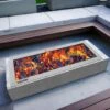 Fire Pit Pan 37.5 X 14 In. Stainless Steel Rectangular Fire Pit Pan And Burner 150 K BTU Built-in Fire Pit Pan -Vevor silver vevor gas fire pits skhp36x12x2000001v0 64 1000