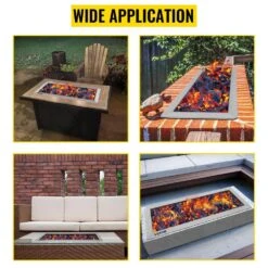 Fire Pit Pan 37.5 X 14 In. Stainless Steel Rectangular Fire Pit Pan And Burner 150 K BTU Built-in Fire Pit Pan 15 Fire Pit Pan 37.5 X 14 In. Stainless Steel Rectangular Fire Pit Pan And Burner 150 K BTU Built-in Fire Pit Pan -Vevor silver vevor gas fire pits skhp36x12x2000001v0 fa 1000