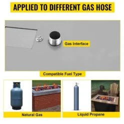 Stainless Steel Linear Trough Fire Pit Pan And Burner 49 X 16 In. Fire Pit Pan 185 K BTU Built-in Fire Pit Burner Pan 13 Stainless Steel Linear Trough Fire Pit Pan And Burner 49 X 16 In. Fire Pit Pan 185 K BTU Built-in Fire Pit Burner Pan -Vevor silver vevor gas fire pits skhp50 5x16 5x201v0 1f 1000