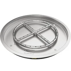 Drop In Fire Pit Pan 19 In. Round Fire Pit Burner 90 K BTU Stainless Steel Gas Fire Pan For Keeping Warm