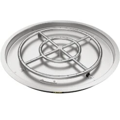 Drop In Fire Pit Pan 31 In. Round Fire Pit Burner 300 K BTU Stainless Steel Gas Fire Pan For Keeping Warm