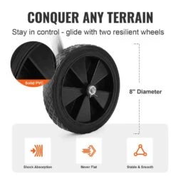 Hose Reel Cart, Hold Up To 200 Ft. Of 5/8 In. Hose (Hose Not Included) Garden Water Hose Carts Mobile Tools With Wheels -Vevor silver vevor hose reels sgjpc2gg200fe39lav0 44 1000