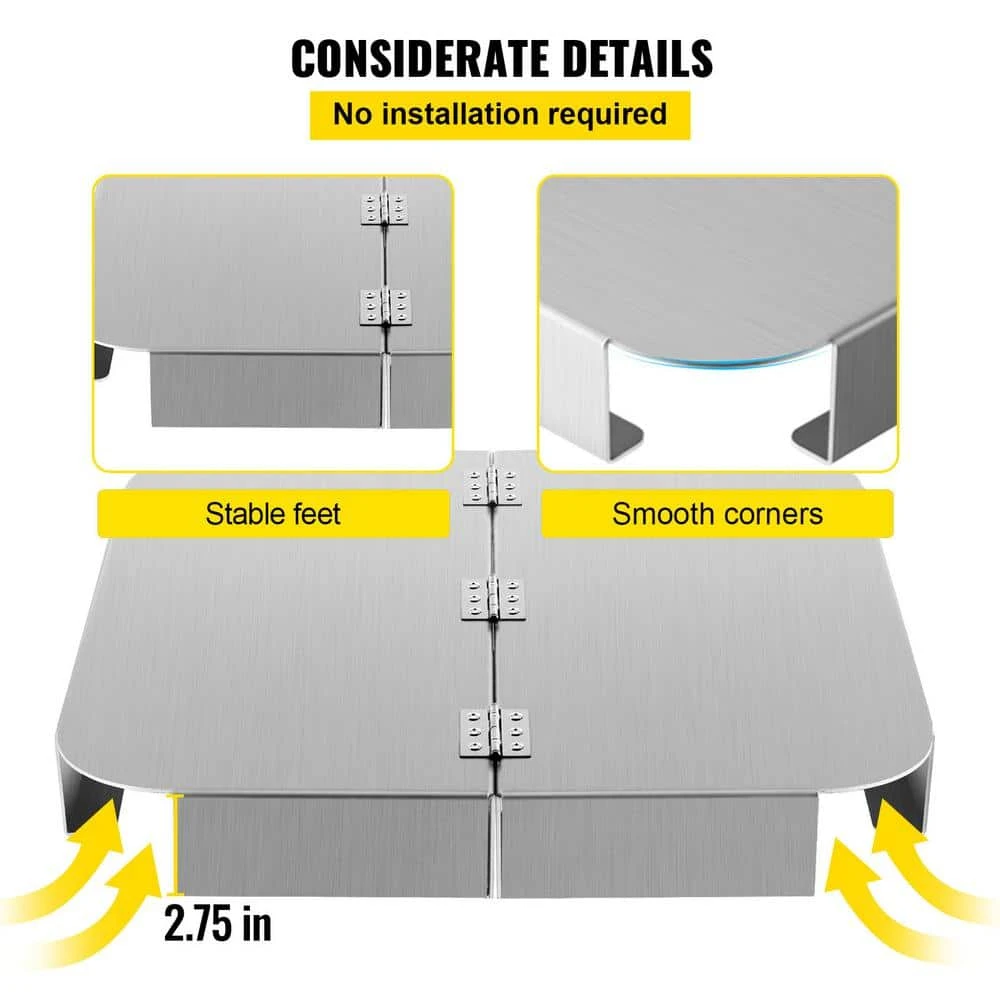 Fire Pit Heat Shield 26 X 26 In. High Temp Aluminum Fire Pit Heat Deflector For Grass Lawn Guard Fire Pit Mat, Square 8 Fire Pit Heat Shield 26 X 26 In. High Temp Aluminum Fire Pit Heat Deflector For Grass Lawn Guard Fire Pit Mat, Square - Image 6