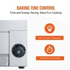 Electric Countertop Pizza Oven 12 In. 1500-Watt Commercial Pizza Oven W/0-Minutes To 60-Minutes Timer Outdoor Pizza Oven -Vevor silver vevor pizza ovens ctsdpslbxg1dwglzuv1 44 1000