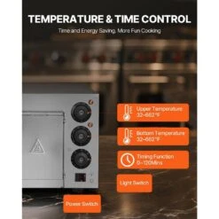 Electric Countertop Pizza Oven 16 In. 1700-Watt With Adjustable Temp And Time, Outdoor Pizza Oven -Vevor silver vevor pizza ovens tmsdpslbs117ofnenv1 1f 1000