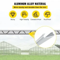 Lock Channel 50 Pcs 6.56 Ft. Spring Lock And U-Channel Bundle Plastic Poly Film Or Shade Cloth Attachment -Vevor silver vevor plant tree covers ymckctzlhj250046zv0 4f 1000