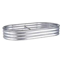 6 Ft. X 3 Ft. X 1 Ft. Raised Garden Bed Galvanized Metal Planter Box With Open Base Outdoor Planting Boxes