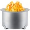 Smokeless Fire Pit 21.5 In. Outer Diameter Stove Bonfire Stainless Steel Smokeless Fire Bowl For Picnic Camping Parties -Vevor silver vevor wood burning fire pits ytsyxbxgh21 5jla4v0 64 1000