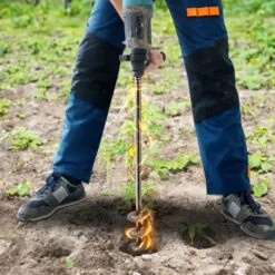 Auger Drill Bit For Planting 1.6 In. X 16.5 In. Garden Auger Drill Bit Spiral Drill Bit -Vevor specialty garden tools lxzths16in164fxy7v0 31 1000