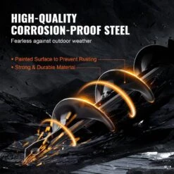 Auger Drill Bit For Planting 1.6 In. X 16.5 In. Garden Auger Drill Bit Spiral Drill Bit -Vevor specialty garden tools lxzths16in164fxy7v0 4f 1000