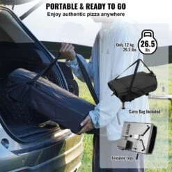 Portable Pizza Oven 13 In. Propane Powered Outdoor Pizza Oven Pizza Grill With Thickened Cordierite Pizza Stone In Black -Vevor steel vevor pizza ovens bxpslwnzwdjpwvmpwv0 44 1000