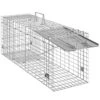 Live Animal Cage Trap 31 In. X 10 In. X 12 In. Humane Cat Trap Galvanized Iron, Folding Animal Trap With Handle -Vevor traps ybl32yc00000tsr3rv0 64 1000