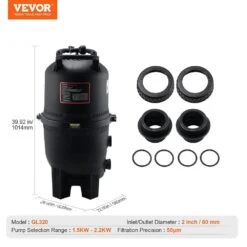 Cartridge Pool Filter 325 Sq. Ft.. Filter Area Inground Pool Filter Above Ground Swimming Pool Filtration Filter System -Vevor vevor cartridge pool filters yctsglqdxycbtsgrmv0 76 1000
