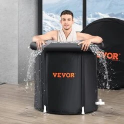 87 Gal. Ice Bath Tub, Cold Water Therapy Plunge Tub For Athletes, 1-person 1-Jet Portable Outdoor Ice Barrel Plunge Pool -Vevor vevor cold plunge ycqhk7585000vsl1pv0 31 1000