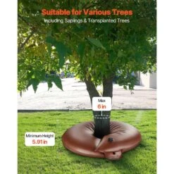 16 Gal. PVC, Tree Watering Bags, For Slow Release Drip Irrigation, 6-9 Hours, 4-Packs, Water Saving, For New Trees -Vevor vevor drip irrigation kits hsjsd16gal4j3pibdv0 1f 1000