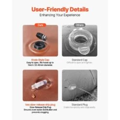 16 Gal. PVC, Tree Watering Bags, For Slow Release Drip Irrigation, 6-9 Hours, 4-Packs, Water Saving, For New Trees -Vevor vevor drip irrigation kits hsjsd16gal4j3pibdv0 44 1000