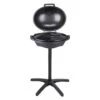 Indoor/Outdoor Electric Grill 200 Sq. In. Electric BBQGrill 2 Zone Gril Surface Removable Stand Electric Grills In Black
