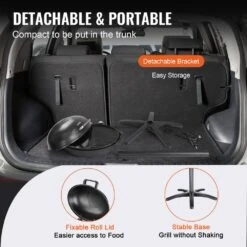 Indoor/Outdoor Electric Grill 200 Sq. In. Electric BBQGrill 2 Zone Gril Surface Removable Stand Electric Grills In Black 15 Indoor/Outdoor Electric Grill 200 Sq. In. Electric BBQGrill 2 Zone Gril Surface Removable Stand Electric Grills In Black -Vevor vevor electric grills hwlsdkjhwl200v1nlv1 fa 1000