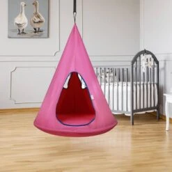 Kids Nest Large Swing Chair Hanging Hammock Chair With Adjustable Rope Hammock Swing Bed For Kids Indoor Outdoor Use -Vevor vevor fabric hammocks dczpfsbfb0009pooiv0 31 1000