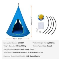 Kids Nest Swing Chair Hanging Hammock Chair With Adjustable Rope Hammock Swing Bed Chair For Kids Indoor And Outdoor Use -Vevor vevor fabric hammocks dczplsbfb0008tnq2v0 76 1000