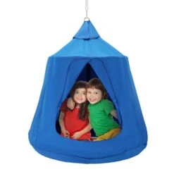 Hanging Tree Tent 330 LBS Capacity Large Hanging Bed Swing Indoor Outdoor Hammock Sensory Swing Chair W/LED Lights