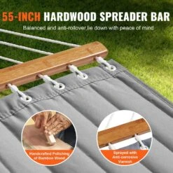 2-Person Hammock With Stand Included Heavy Duty 480lb Capacity Double Hammock With 12 FT Steel Stand -Vevor vevor fabric hammocks hfdchscstxyzg0k4nv0 1f 1000