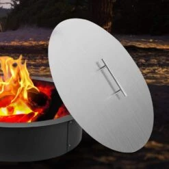 Fire Pit Lid Round 20 In. Fire Pit Lid 1.5 Mm Thick 304 Stainless Steel Fire Pit Burner Cover For Round Patio Fire Pit -Vevor vevor fire pit covers and accessories gzrshpgz20yc00001v0 31 1000