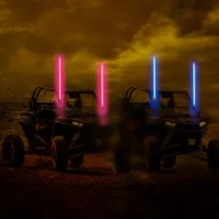 2PC 5 Ft. LED Whip Lights RGB Color Lighted Whips For UTV ATV 23 Modes Weatherproof Off-Road Whip RF Wireless Remote -Vevor vevor flagpoles qgdtpp5x2d0000001v0 4f 1000