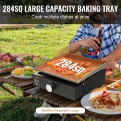 Portable Flat Top Griddle 16.9 In. Heavy-Duty Gas Griddle 1-Burner Countertop Propane Grill With Non-Stick Cooking Plate -Vevor vevor flat top grills zmxrqbl16yc2oykadv0 44 1000