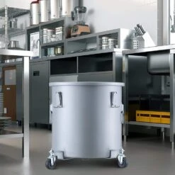 Fryer Grease Bucket 10 Gal Oil Disposal Caddy With Caster Base Carbon Steel Oil Transport Container, Gray -Vevor vevor fryer accessories djlzgyzttg10ngag5v0 31 1000