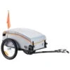 Bike Cargo Trailer 100 Lbs. 3.27 Cu. Ft. Metal Garden Cart W/Hitch, Waterproof Cover For 22-28 In. Bike Wheel -Vevor vevor garden carts cgkhzhjg100bmfbkov0 64 1000