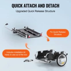 Bike Cargo Trailer 100 Lbs. 3.06 Cu. Ft. Metal Garden Cart With 16 In. Wheels Fits 22 In. - 28 In. Bike Wheels 14 Bike Cargo Trailer 100 Lbs. 3.06 Cu. Ft. Metal Garden Cart With 16 In. Wheels Fits 22 In. - 28 In. Bike Wheels -Vevor vevor garden carts cgkhzlhj100bhmdbav0 44 1000