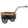 Bike Cargo Trailer 88 Lbs. Load Capacity 2.44 Cu. Ft. Metal Garden Cart W/Hitch 16 In. Wheel For 24 -28 In Wheel -Vevor vevor garden carts cgkzghjg100bkktqkv0 64 1000