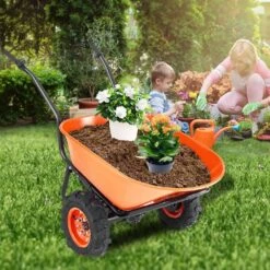 7 Cu. Ft. Load & 573 Lbs. Capacity Plastic Electric Wheelbarrow Cart 500 W Powered Utility Wagon Dump Cart Garden Cart -Vevor vevor garden carts ddl2lhytc2jljvuc6v1 31 1000