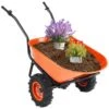 7 Cu. Ft. Load & 573 Lbs. Capacity Plastic Electric Wheelbarrow Cart 500 W Powered Utility Wagon Dump Cart Garden Cart -Vevor vevor garden carts ddl2lhytc2jljvuc6v1 64 1000