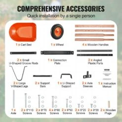 Wheel Barrow Cart 5 Cu. Ft. Load, 330 Lbs. Capacity 1-Wheel Garden Dump Cart, Garden Wagon -Vevor vevor garden carts fdl2lhytc1jldoix6v0 44 1000
