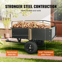 750 Lbs. 15 Cu. Ft. Heavy Duty ATV Trailer Steel Dump Cart Garden Cart Garden Utility Trailer Blade Span 14 750 Lbs. 15 Cu. Ft. Heavy Duty ATV Trailer Steel Dump Cart Garden Cart Garden Utility Trailer Blade Span -Vevor vevor garden carts hytctpk12cuftvb4cv0 4f 1000