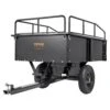 750 Lbs. 15 Cu. Ft. Heavy Duty ATV Trailer Steel Dump Cart Garden Cart Garden Utility Trailer Blade Span