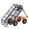 Dump Cart 2.09 Cu. Ft. Metal Garden Cart With Easy To Assemble Frame Dump Wagon With 2-in-1 Convertible Handle -Vevor vevor garden carts jszxtc400lbs1r00zv0 64 1000