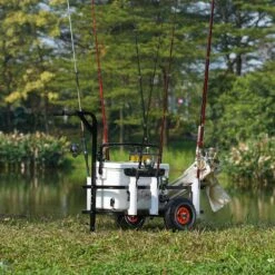 2.0 Cu. Ft. Beach Fishing Cart 200 Lbs. Heavy-Duty Steel Fish And Marine Cart Garden Cart With 2 X 11 In. Rubber Tires -Vevor vevor garden carts llkyjc11yc0080xfqv0 31 1000