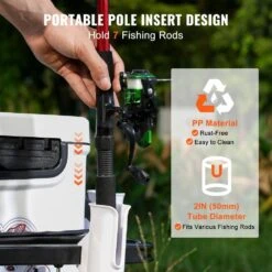 2.0 Cu. Ft. Beach Fishing Cart 200 Lbs. Heavy-Duty Steel Fish And Marine Cart Garden Cart With 2 X 11 In. Rubber Tires -Vevor vevor garden carts llkyjc11yc0080xfqv0 fa 1000