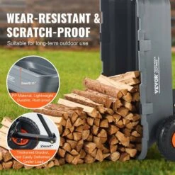 4 Cu. Ft. Dump Cart Poly With Easy To Assemble Steel Frame Dump Wagon With 2-in-1 Convertible Handle Garden Cart -Vevor vevor garden carts slzxtc600b005gqjav0 4f 1000