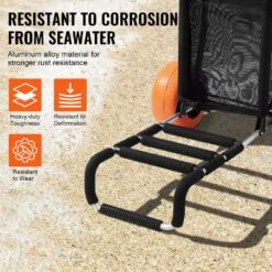 Beach Dolly With Big Wheels For Sand 5 Cu Ft Steel Garden Carts Cargo Deck 165 Lbs. Loading Capacity Folding Sand Cart -Vevor vevor garden carts sttcxlhj12ingsgckv0 1f 1000