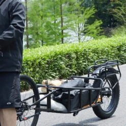 Bike Cargo Trailer 70 Lbs. Heavy-Duty Carbon Steel 2.92 Cu. Ft. Metal Garden Cart With Hitch And 20 In. Wheels -Vevor vevor garden carts yykhz1100b00yzhg7v0 31 1000