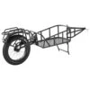 Bike Cargo Trailer 70 Lbs. Heavy-Duty Carbon Steel 2.92 Cu. Ft. Metal Garden Cart With Hitch And 20 In. Wheels -Vevor vevor garden carts yykhz1100b00yzhg7v0 64 1000