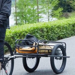 Bike Cargo Trailer 275 Lbs. Heavy-Duty 3.94 Cu. Ft. Metal Garden Cart With 20 In. Wheels And Universal Hitch -Vevor vevor garden carts yykhz2275b00p8ev8v0 31 1000