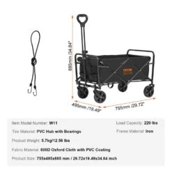 Collapsible Folding Wagon Cart 220 Lbs. Heavy-Duty Garden Carts Foldable With Wheels 2 Cu. Ft. Steel Garden Cart Wagon 16 Collapsible Folding Wagon Cart 220 Lbs. Heavy-Duty Garden Carts Foldable With Wheels 2 Cu. Ft. Steel Garden Cart Wagon -Vevor vevor garden carts zdhybxsstchsmhegrv0 76 1000